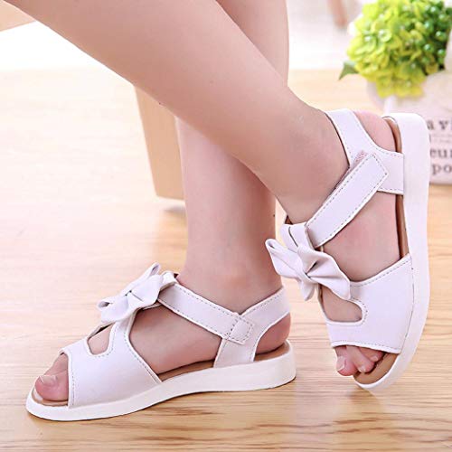 Zapatos Bebé Niña 2019 SHOBDW Dulce Lindo del Bowknot Zapatillas Pricness Sandalias Zapatos Suela Suave Antideslizante Bajos Zapatos Bebe Primeros Pasos Zapatos Bebé Recién Nacida(Blanco,18-24)