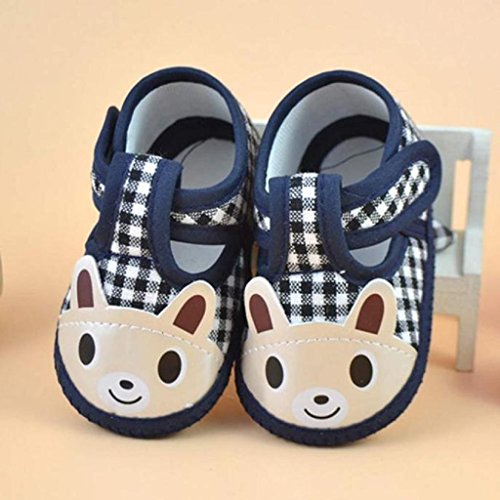 Zapatos Bebé Niña 2019 SHOBDW Zapatos Bebé Niño Verano Zapatillas De Lona Suela Suave Antideslizante Zapatos De Cuna Velcro Ligero Zapatos Bebe Primeros Pasos Zapatos Bebé Recién Nacida(Azul,0~3)