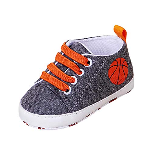 Zapatos Bebé Niño 2019 SHOBDW Zapatos Bebé Niña Verano Suela Suave Antideslizante Niños Zapatillas De Deporte Zapatos Bajos Zapatos Bebé Recién Nacida Zapatos Bebe Primeros Pasos(Gris,9~12)