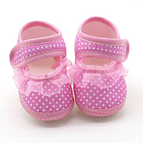 Zapatos de bebé niña princesa Bowknot antideslizante suela suave zapatos de niño pequeños zapatos de lunares punta cierre de velcro cálidos informales zapatos para aprender a andar Nuevo otoño 2021