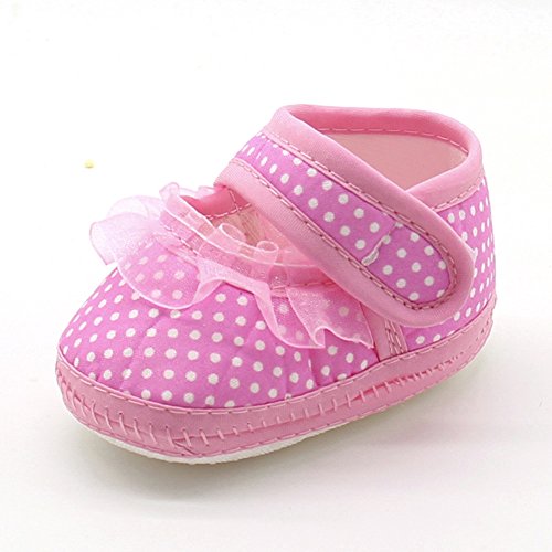 Zapatos de bebé niña princesa Bowknot antideslizante suela suave zapatos de niño pequeños zapatos de lunares punta cierre de velcro cálidos informales zapatos para aprender a andar Nuevo otoño 2021