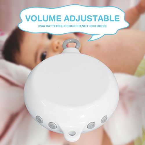 Zayaa Baby Mobile - Caja de música para bebés | Regalos para bebés para niños recién Nacidos, Caja de música móvil Musical a batería Que Reproduce 35 Canciones, Motor móvil de Cuna con Volumen