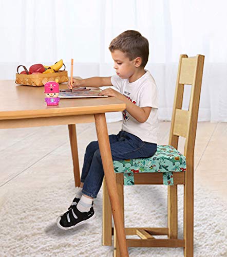 Zicac Cojín Alzador de Asiento para Niños,Silla Bebe Desmontable,Cojines Infantiles per Silla Bebe Comer,Portatil Lavable y Grueso con Cinturón de Hebilla cojines Elevador Silla de Viaje