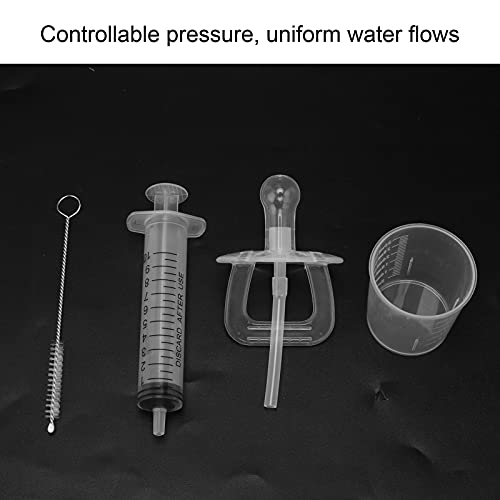 2 Juegos de Dispensadores de Medicamentos Líquidos para Chupetes con Jeringa Oral, Limpiador Irrigador Nasal Seguro de Alta Calidad con Cepillo de Limpieza para Bebés Recién Nacidos de 0 a 6 Meses