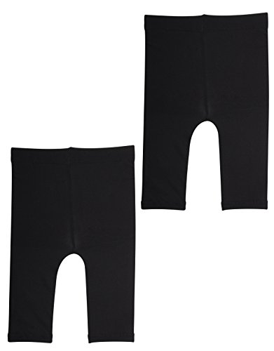 2 PARES X LEGGINGS CORTOS SEMI OPACOS PARA BEBES | MALLAS CORTE PIRATA EN MICROFIBRA | 40 DEN | NEGRO, BLANCO | 4/6, 8/10, 12/14 AÑOS | CALCETERÍA ITALIANA | (24 Meses, 2 PARES - NEGROS)