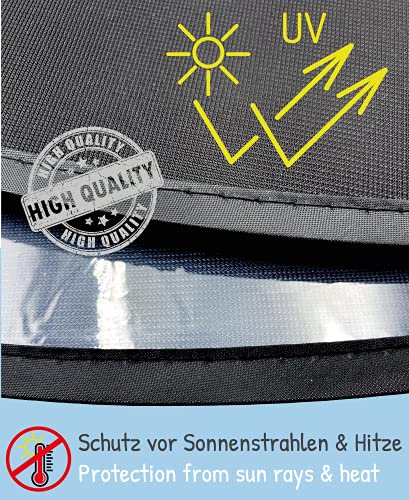 2X HECKBO Parasol Autoadhesivo para Coche - protección Solar para niños -protección Solar para ventanillas de Coche - Motivo: Sirenas - 44x36cm - Parasol para Coche con Bolsa incluida