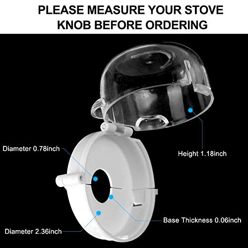 4 piezas Cubiertas de perillas de estufa Bebé Niños Horno de seguridad Gas Diseño universal grande Cerraduras protección perillas de estufa para interruptor infantil Cocina para niños Prueba bebé