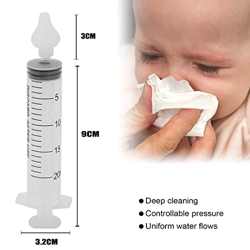 4 piezas de Aspirador Nasal Bebes, irritador nasal de jeringa, 10 ml Aspirador Nasal, Irrigador Nasal Jeringas Punta Succión Silicona, seguro y cómodo, no tóxico y sin sabor, reutilizable