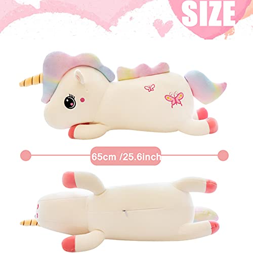 65CM Peluche Unicornio Muñeca Unicornio Peluche Unicornio Gigante Regalos para Niñas Peluches ( Blanco)