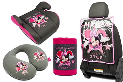 ABC PARTS Minnie - Pack accesorios para el coche con alzador, color rosa