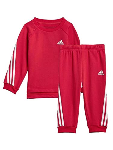 adidas I FI 3S Jog FT Set, Top:Vivid White Bottom:Vivid Red S21/WHITE, 1824 Unisex Baby