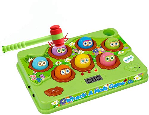 Afufu Juguetes Niños 3 4 5 6 7 años, Juguete de Martillo Juegos Interactivo, Montessori Juguetes de Desarrollo Educativos con Luz Musical para Niñas Bebe Bebés Cumpleaños/Navidad Regalos(1 Martillo)