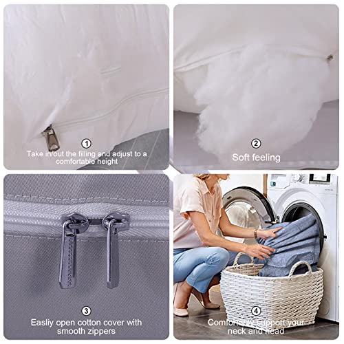 Almohada de Embarazo, Almohada Extragrande para Adultos, Almohada Corporal para Maternidad y Sleep Confort, Almohada en Forma de u , con Funda extraíble y Lavable