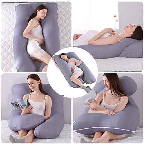 Almohada de Embarazo, Almohada Extragrande para Adultos, Almohada Corporal para Maternidad y Sleep Confort, Almohada en Forma de u , con Funda extraíble y Lavable