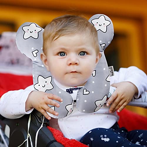 Almohada Viaje para Bebé,Almohada Apoyo para la Cabeza y el Cuello para Asiento Niño,Almohada en Forma U para Cochecito,para Bebés 0 a 4 Años