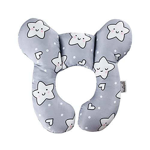 Almohada Viaje para Bebé,Almohada Apoyo para la Cabeza y el Cuello para Asiento Niño,Almohada en Forma U para Cochecito,para Bebés 0 a 4 Años