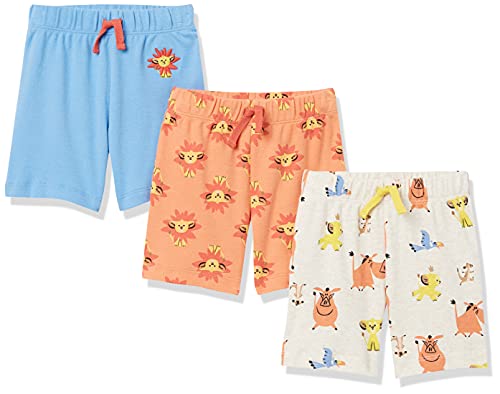 Amazon Essentials Baby Disney Ruffle Bloomer Shorts Pantalones Cortos, Paquete de 3 León King Play Eat Roar, 18 Meses, Pack de 3