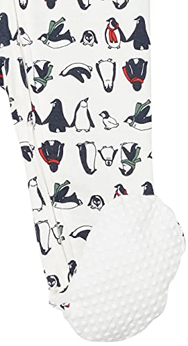 Amazon Essentials Baby Footed Zip Front Sleep and Play Durmientes, Penguin Parade, Prematuro