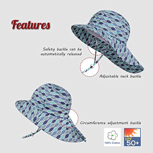 Ami&Li - Gorra de Verano para niños y bebés, de algodón, Anti-UV, UPF 50+