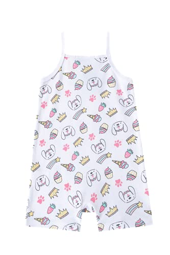 Amomí Pijama Manga Corta Bebé Niña Pelele Verano Bebé Niña Pack de 2 Pcs 24 Meses 100% Algodón (24 Meses, 21026+30, 24_Months)