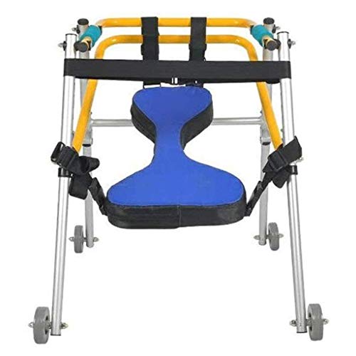 Andador , Andador Ligero y Plegable de Cuatro Ruedas con Andador con Asiento Acolchado para niños pequeños , niños , Adolescentes con Necesidades Especiales , parálisis Cerebral: Duradero , Altura a