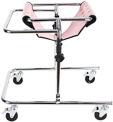 Andador Ligero de Cuatro Ruedas, Carrito Para Niño, Altura Ajustable/Antivuelco/Firme/Estable, Para Niños Pequeños, Niños, Adolescentes con Necesidades Especiales, Parálisis Cerebral ( Color : Pink )