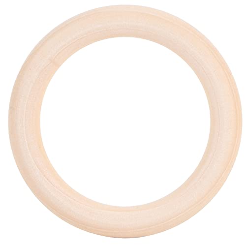 Anillo de Dentición de Madera, Anillos de Madera de Superficie Lisa, Supermercado para Bebés(65 mm)