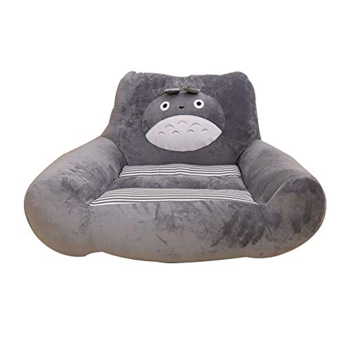 Animados Silla para niños, Suave Cómoda Bolsa De Frijoles Niño Niña Sillón Sofá Mini Asiento 7 Colores (Color : Gray, Size : 70×55×44cm)