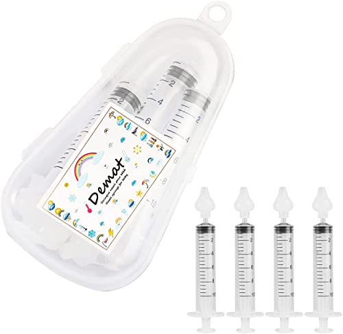 Aspirador Nasal Bebes, Irrigador Nasal, limpiador nasal de jeringa - 10 ml, seguro y cómodo, no tóxico y sin sabor, reutilizable, con boquilla de silicona portátil (4 piezas)