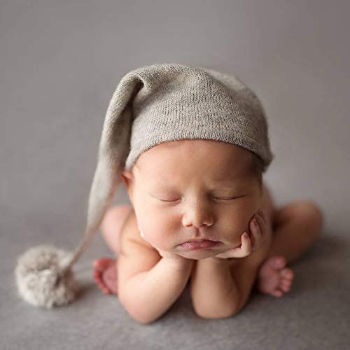 Asudaro Sombrero para fotografía de bebé, para bebés de 0 a 3 meses, color blanco