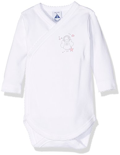 BABIDU Body Cruzado Estampado, Blanco, 3 Meses Bebe-Unisex