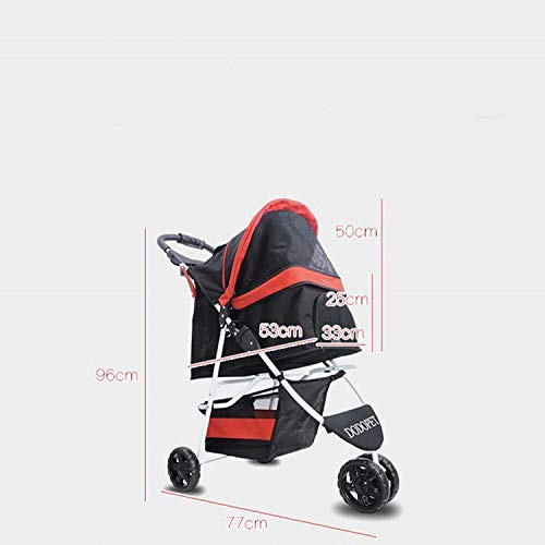 Baby Bites SafeSmall Medium Pet Travel Stroller Cat Buggy Dog Cochecito de bebé gram Trolley Puppy Jogger Carrier 3 Ruedas (Color: Verde)