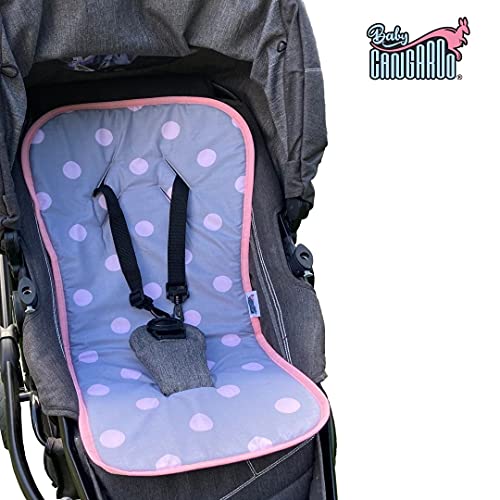 BabyCANGAROO® Cojín Bebe Colchoneta Silla Paseo Universal Transpirable y Asiento de Carro doble lado 100% Algodón