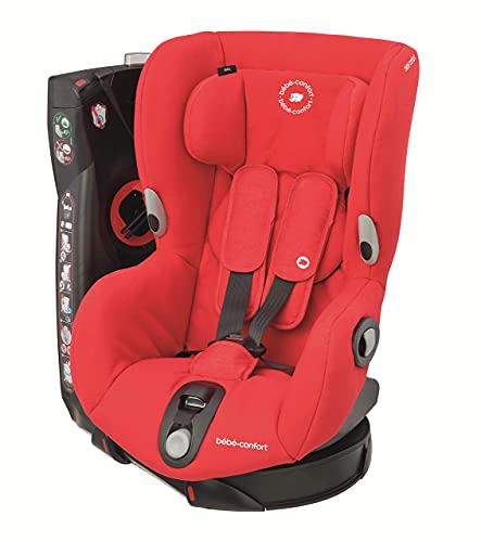 Bébé Confort Axiss Asiento de Coche Giratorio Grupo 1 (9-18 kg), Rojo (Nomad Red), 57.5 x 43.5 x 63 cm + Maxi-Cosi e-Safety Dispositivo antiabandono para silla de coche