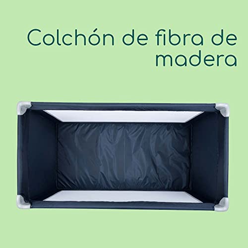 Bebe Confort Soft Dreams, cuna de viaje, altura regulable, desde el nacimiento hasta los 3,5 años, hasta 15 kg, Navy Blue