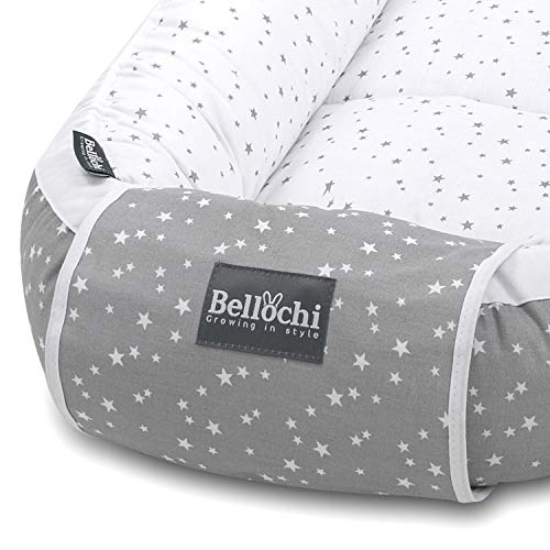 Bellochi Juego 2en1 Saco de dormir para bebé y Nido Bebe Recien Nacido - Reductor de Cuna Nido para Bebe - 100% Algodón - OEKO-TEX Certificado - Polaris