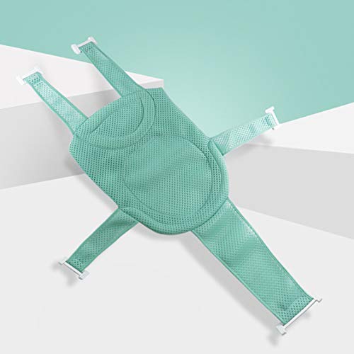 belupai Red de soporte ajustable para asiento de baño para bebés recién nacidos, cómodo soporte de baño para bebé, asiento de hamaca para bañera (verde)