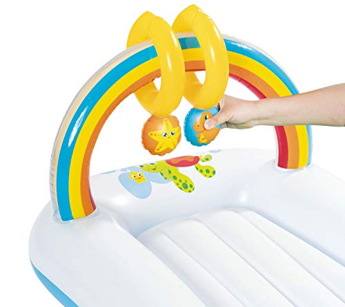 Bieco 22052241 - Cambiador hinchable con arco iris, color blanco