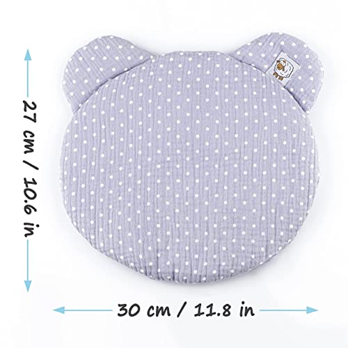 Bisoo Manta Bebe Recién Nacido 100% Muselina + Cojin Para Carrito, Silla de Paseo, Capazo, Cochecito, Carro, Cuna y Minucuna - SET de Verano con Mantita de Algodon y Almohada - Alternativa a Toquilla