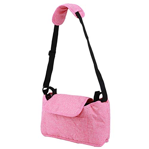 Bolsa Colgante Para Cochecito, Suave, Bellamente Decorada, Conveniente Para Colocar Bolsa Multifunción Para Bebé, Institución De Entrenamiento Para El(Bolsa de lino en polvo (bandolera gratis))