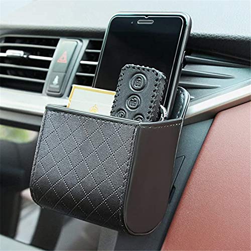 Bolso organizador del respaldo, Auto Vent Outlet Trash Box PU Cuero Coche Tenedor de teléfono móvil Bolsa de almacenamiento Organizador Automóvil Colgando Caja Coche Estilo 4 Colores para artículos de