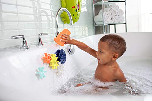 Boon B11375 COGS - Juego de construcción (5 unidades), baño de bebé, juguetes de bañera con engranajes de succión, juego de agua para niños, adecuado para niños y niñas de 12 meses y más