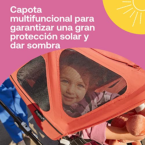 Bugaboo Breezy Sun Canopy, Extendable for extra coverage and optimal Sun Protection, Water Repellent, Compatible With Fox/Cameleon 3/Lynx Pushchairs, Morning Pink