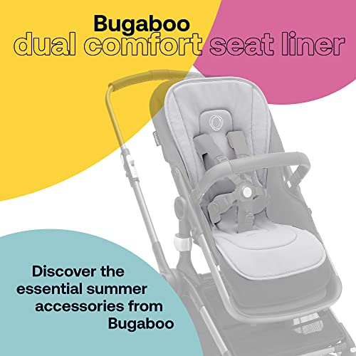 Bugaboo Colchoneta Doble Confort para carritos, Comodidad para todas las estaciones, Ajuste mejorado, Compatible con todos los carritos Bugaboo, Reversible, Malla 3D supersuave, Misty Grey