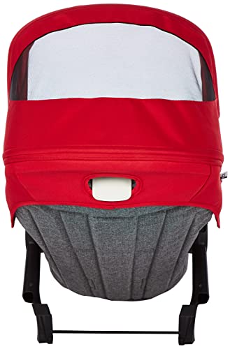 Bugaboo Donkey 3 Twin set de extensión a gemelar completo con capota roja, tejidos gris mélange y chasis aluminio - Te permite convertir tu Bugaboo Donkey 3 Mono en un carrito gemelar lado a lado