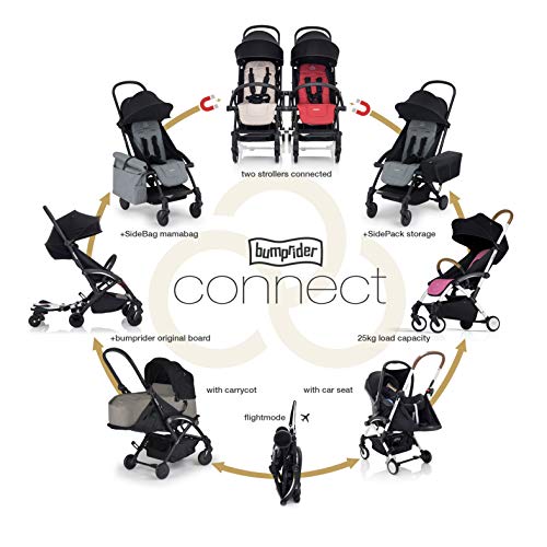 Bumprider Connect - Silla de paseo, unisex, color blanco y gris