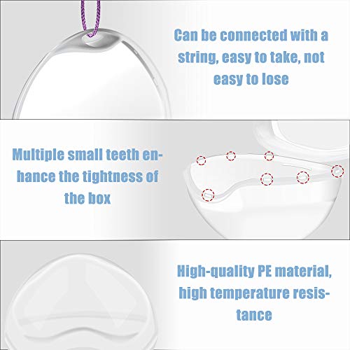Caja de chupete 6 piezas de contenedor de chupete, caja de almacenamiento de chupete, caja de chupete para sostener chupetes de bebé (transparente)