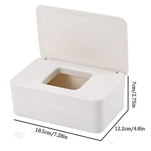 Caja De Servilletas,Caja para toallitas húmedas,Dispensador de Toallitas Húmedas y Secas, Caja Portátil De Viaje con Cubierta a Prueba de Polvo, para Pañuelos Húmedos para El Hogar