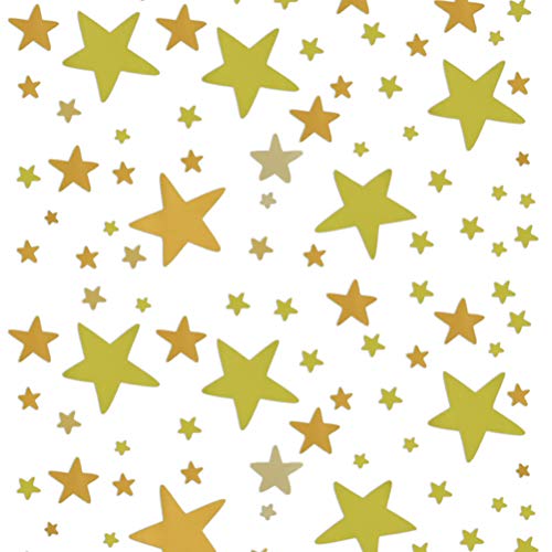 Calcomanía Pegatinas Pared de Estrella Adhesiva Cielo Estrellado 62PCS- Set Pegatinas de Pared Estrella - Bebé Cielo Estrellado para Pegar Pegatina de Pared Decoración de Pared, Niños Pequeños Dorado