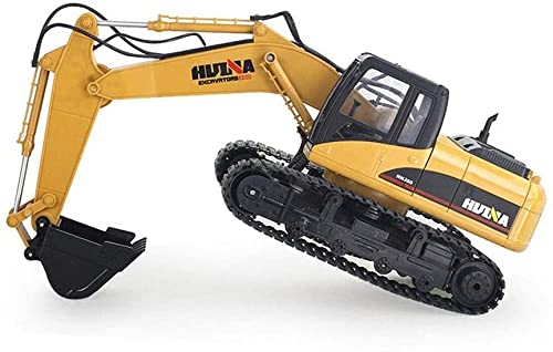 Camión de Juguete de Excavadora a Control Remoto, vehículos de construcción de Excavadora RC a Escala 1/14 para niños, niñas, niños, Tractor RC con Luces, batería Recargable